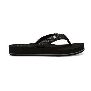 Cobian Women's Braided Bounce Arch Support Leather Sandals - Black